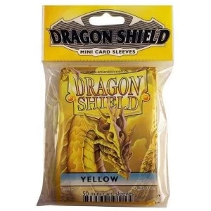 Image of Dragon Shield Japanese Size Yellow Card Sleeves - 50 Sleeves