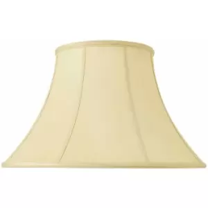 Image of 20' Inch Luxury Bowed Tapered Lamp Shade Traditional Honey Silk Fabric & White