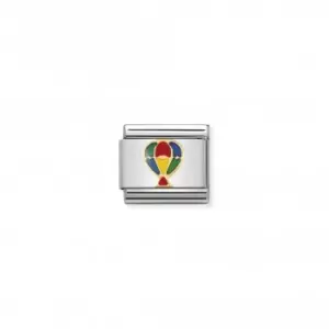 Image of Nomination Composable Classic Tech Enamel Gold Hot Air Balloon Link 030210/07
