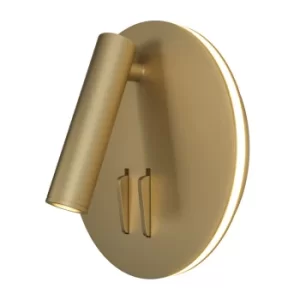 Image of Technical Ios 176 Integrated LED Matt Gold Reading Wall Lamp