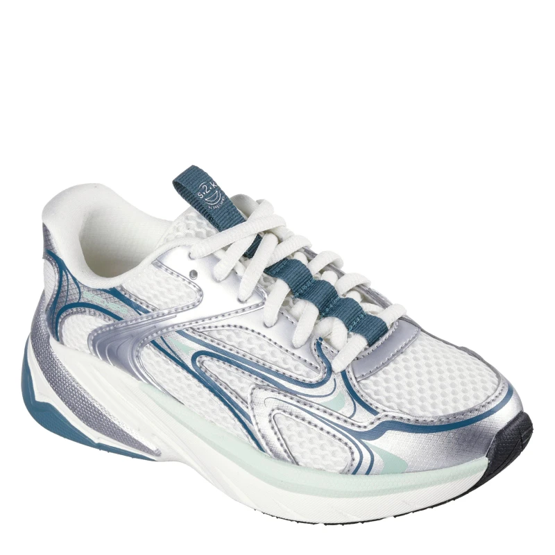 Image of Skechers S2K Jn62 Silver/White female 3 (36)