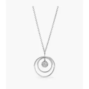 Image of Fossil Womens Silver-Tone Stainless Steel Necklace - Silver