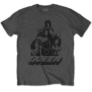 Image of Queen - 70s Photo Unisex Medium T-Shirt - Grey