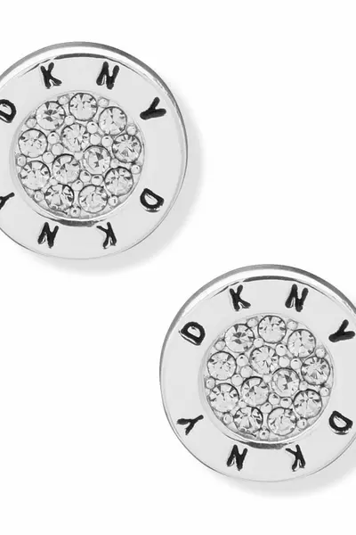 Image of DKNY Jewellery DKNY Pave Disc Stud Earrings 60572145-G03