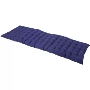 Image of Navy Bench Cushion, Three Seater - Homescapes
