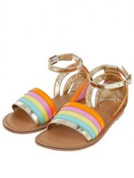 Image of Accessorize Girls Rainbow Sandals - Multi