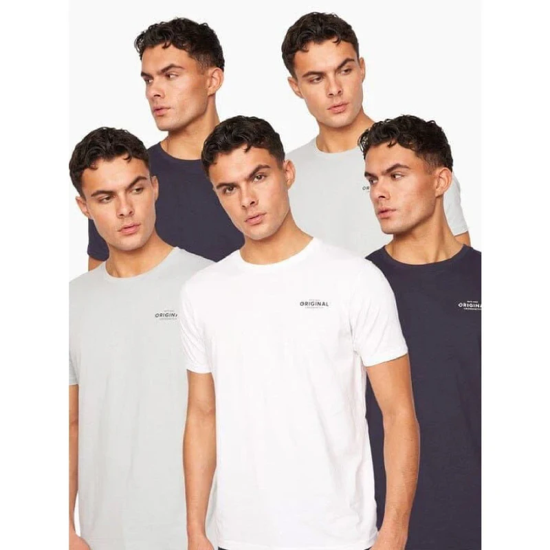 Image of Crosshatch Crosshatch Men Bailtee T-Shirt 5pk Size: large Multi L Male 5059294570312