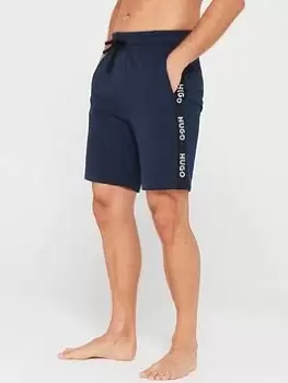 Image of Hugo Sporty Tape Logo Lounge Shorts - Dark Blue