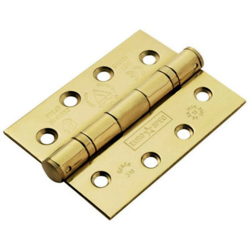 Image of Loops PAIR 102 x 76 x 3mm Ball Bearing Hinge Stainless Brass Interior Door Metallics