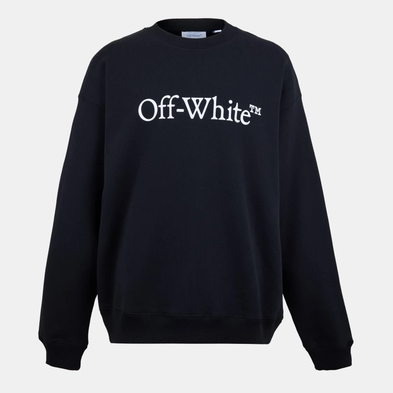 Image of Off White Mens Skate Relaxed Fit Crew Sweatshirt - Black Male S
