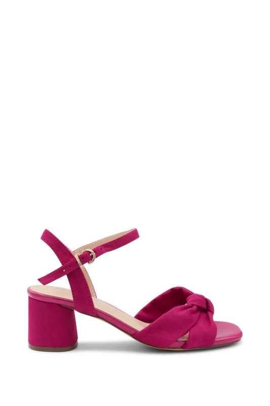 Image of Paradox London 'Nalani' Wide Fit Block Heel Sandal Pink