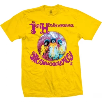 Image of Jimi Hendrix - Are You Experienced? Unisex Medium T-Shirt - Yellow