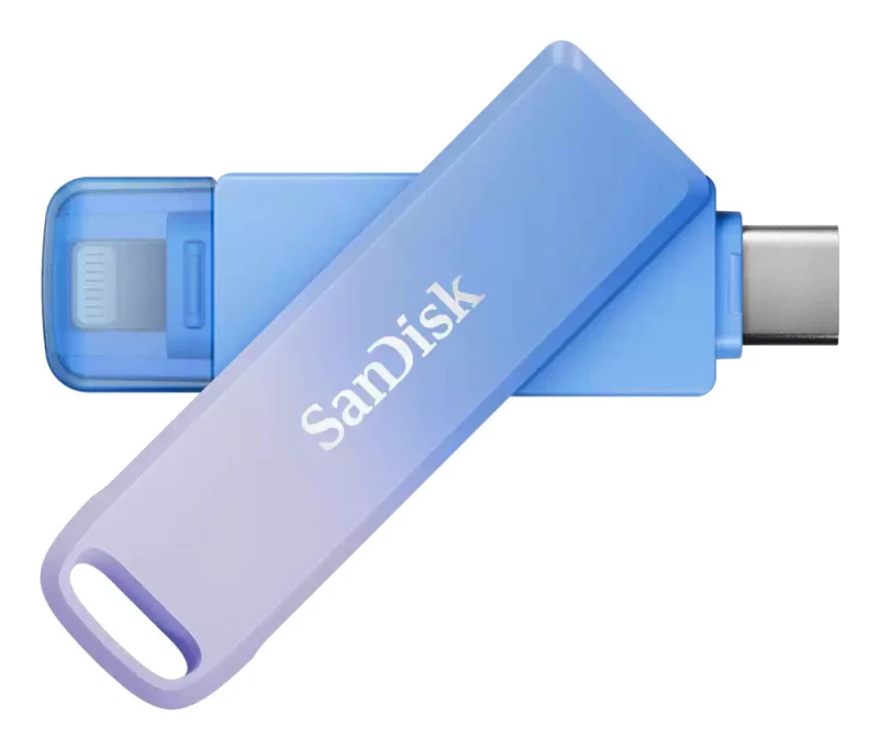 Image of SanDisk SanDisk Creator Phone Drive USB flash drive 256GB USB Type-C / Lightning 3.2 Gen 1 (3.1 Gen 1) Blue, Lilac SDIXD0N-256G-GN6TP
