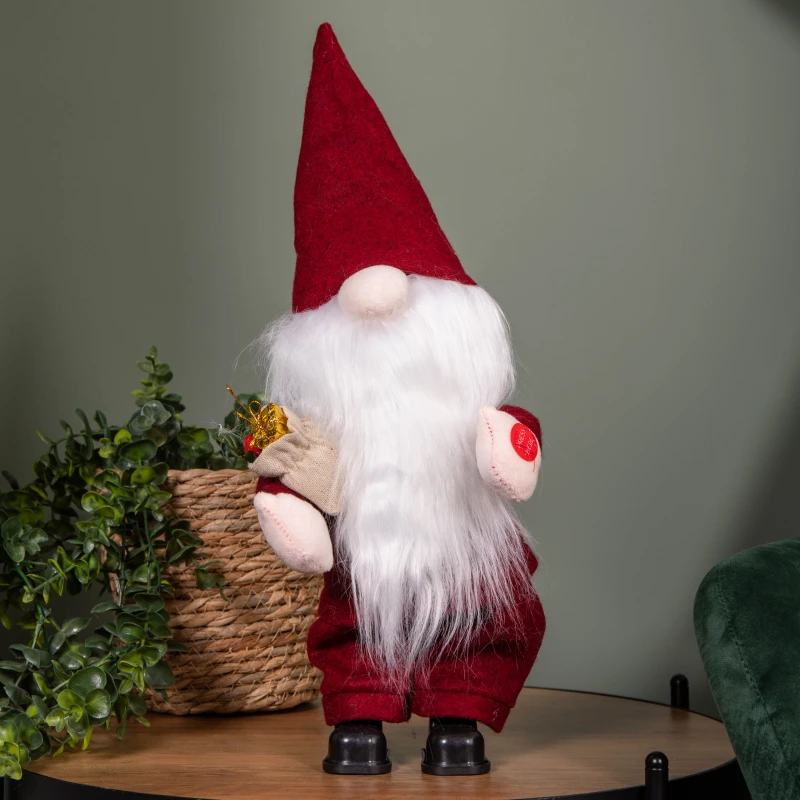 Image of 35cm Battery Operated Musical Walking Christmas Gonk Decoration in Red