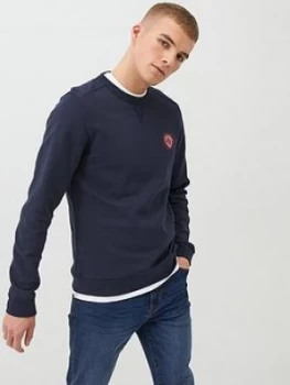 Image of Pretty Green Like Minded Sweatshirt - Navy