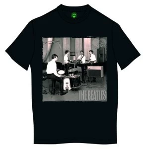 Image of The Beatles - 1962 Studio Session Unisex Medium T-Shirt - Black