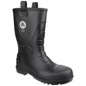 Image of Amblers Safety Unisex FS90 Waterproof Pull On Safety Rigger Boot (8 UK) (Black)