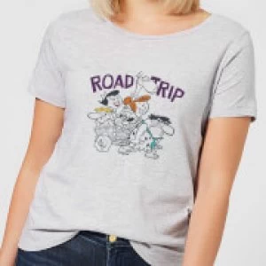 Image of The Flintstones Road Trip Womens T-Shirt - Grey - S