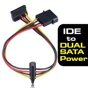 Image of Akasa 4pin Molex to 2 x SATA power Adapter (AK-CBPW01-30)