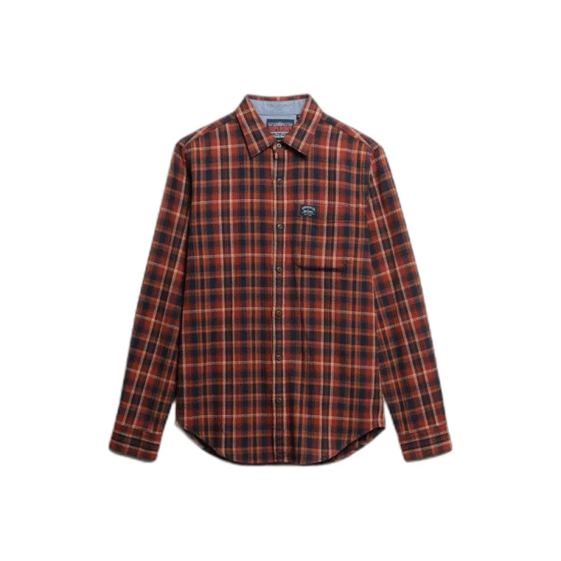 Image of Superdry Checked Shirt Red Men L;M