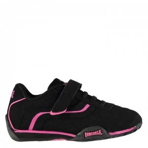 Image of Lonsdale Camden Childrens Trainers - Black/Cerise