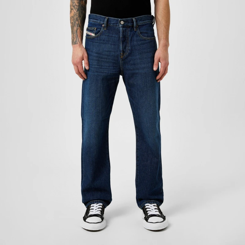 Image of Diesel D Viker Straight Jeans - Blue Blue 28 S