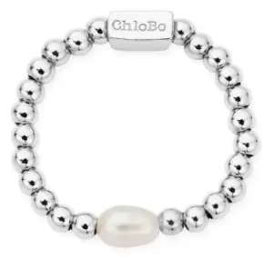 Image of ChloBo SR2RP Mini Pearl Ring Size Medium Sterling Silver Jewellery