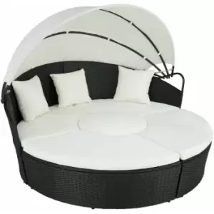 Image of Tectake - Rattan sun lounger island Santorini - garden lounge chair, sun chair, double sun lounger