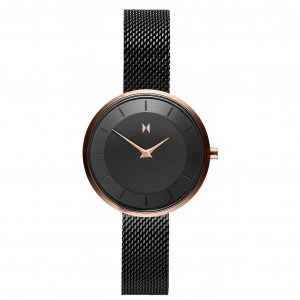 Image of MVMT Ladies Black Stainless Steel Mesh Strap Watch