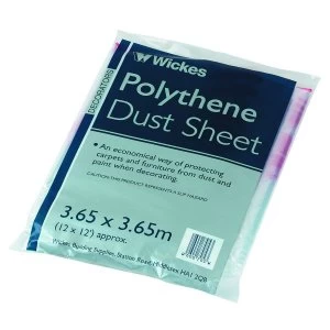 Image of Wickes Polythene Dust Sheet - 3.65 x 3.65m