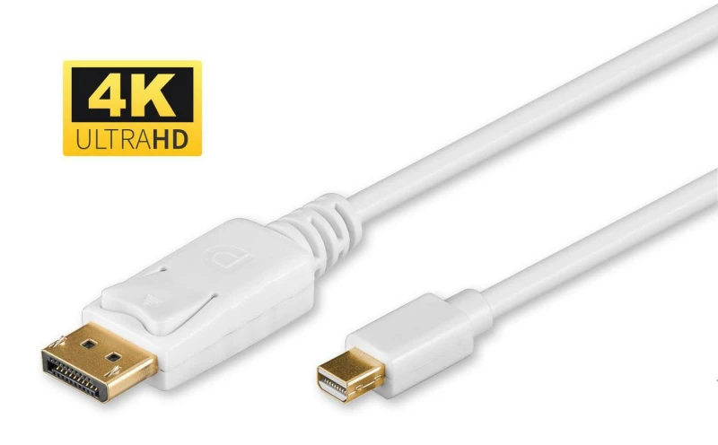 Image of Microconnect DP-MMG-180M DisplayPort cable 2m Mini DisplayPort White
