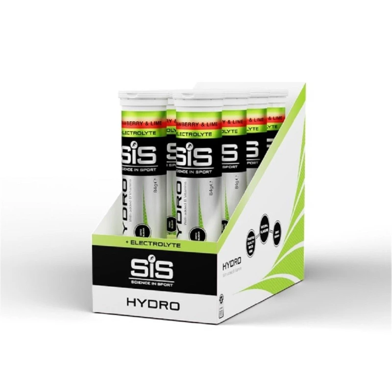 Image of Science in Sport Hydro Tabs + Electrolytes - Strawberry & Lime - 8 Pack - 160 Tablets Light Red