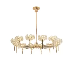 Image of Salisbury 12 Light G9 Telescopic Light With French Gold And Crystal Shade