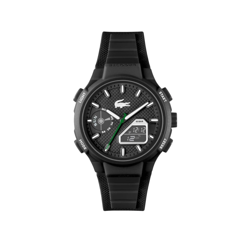 Image of Lacoste Watches Mens LC33 Silicone Strap Watch Black male One Size