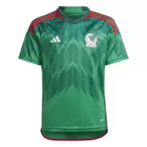 Image of adidas Mexico Home Shirt 2022 2023 Juniors - Green