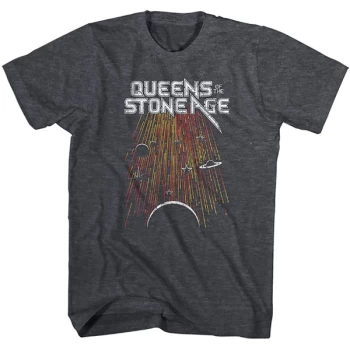 Image of Queens Of The Stone Age - Meteor Shower Unisex Medium T-Shirt - Grey