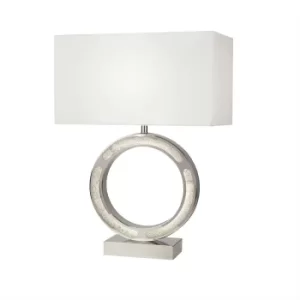Image of Alaska 1 Light Table Lamp Chrome, White, E27