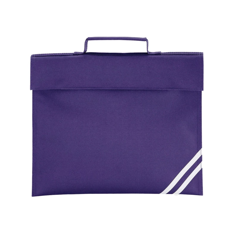 Image of Quadra Mens Classic Reflective Book Bag in Purple Purple Male
