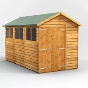 Image of 12x6 Power Overlap Apex Double Door Garden Shed