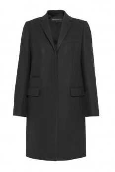 Image of French Connection Platform Felt Smart Fit Coat Black