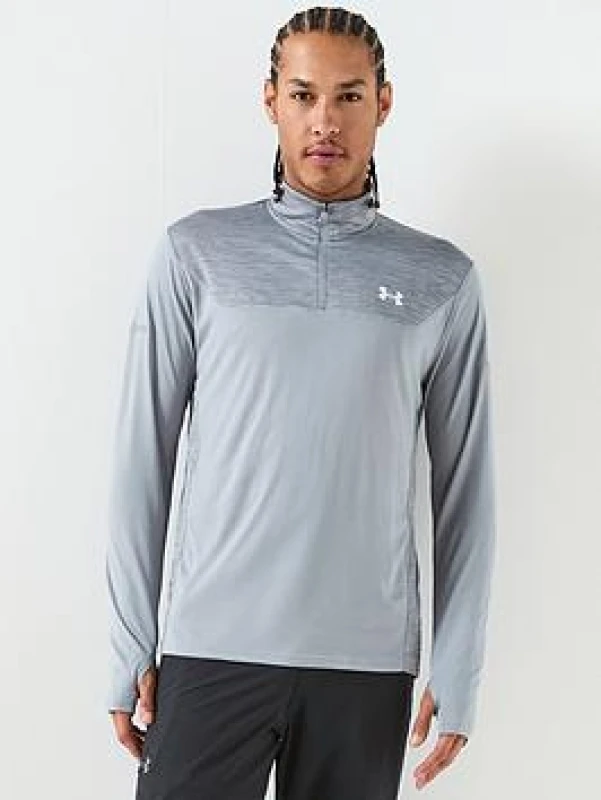 Image of Under Armour Tech Utility 1/4 Track Top Light Grey XL