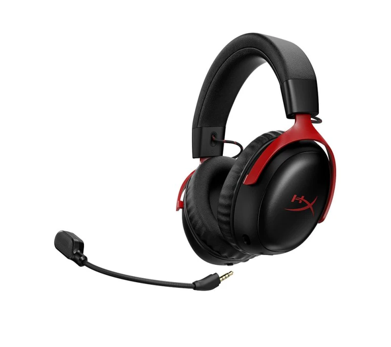 Image of HYPERX Cloud III S Wireless Gaming Headset - Black & Red, Black 198415435569