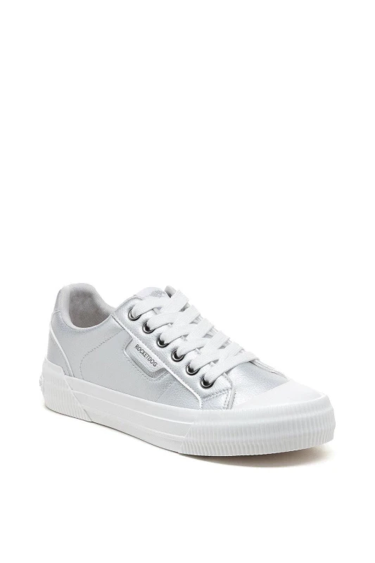 Image of Rocket Dog Cheery Metallic Silver Trainers