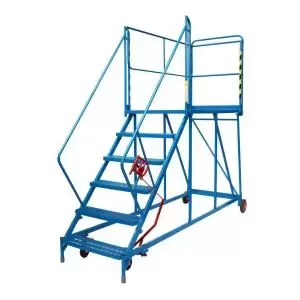 Image of Fort Service Platform 6 Tread Easy slope 48 angle Mesh Blue MSP9306