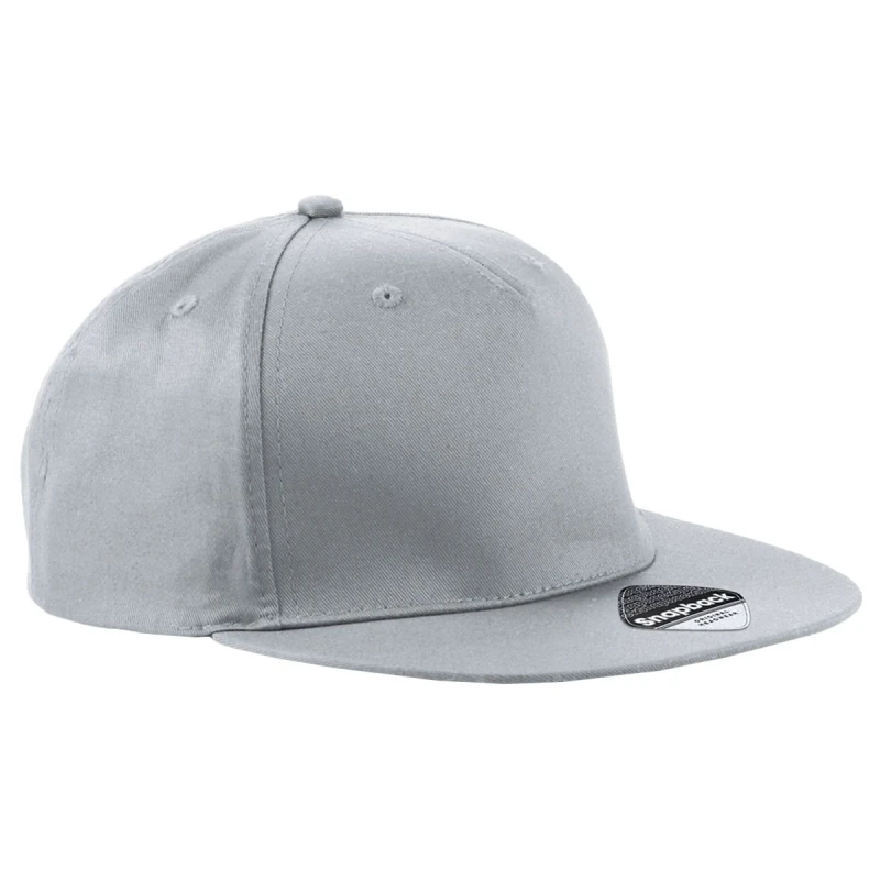 Image of Beechfield Beechfield Men 5 Panel Retro Rapper Cap in Light Grey Light Grey One Size Male 5063107008602