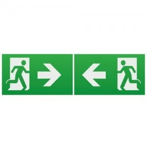 Image of KnightsBridge Emergency Lighting Legend Set Pack of 2 LeftRight Arrow