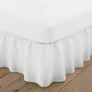 Image of Poetry Plain Dye 144 Thread Count Combed Yarns White King size Fitted Valance - Charlotte Thomas