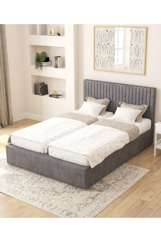 Image of Electronic Aspire Double Velvet Adjustable Bed with Mattress - Steel