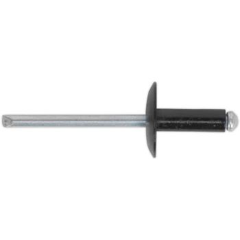 Image of Sealey Large Flange Black Aluminium Rivets 4.8mm 18mm Pack of 200