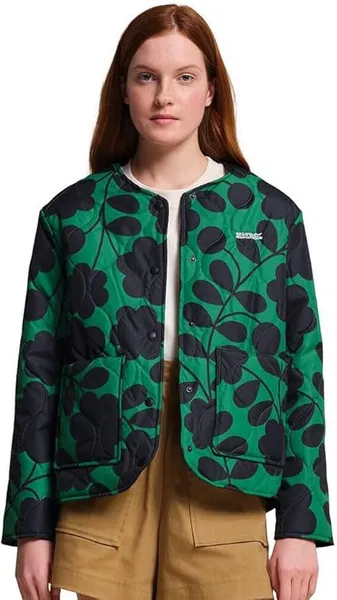 Image of Regatta Womens Orla Quilted Summer Coat 10 - Bust 34' (86cm) Green Floral RWN299-CWM-10